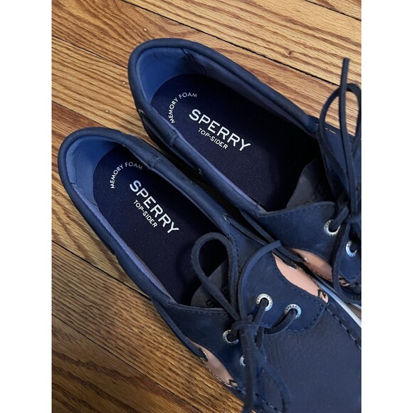 Sperry Women's Top-Sider Boat Shoes Embossed Collar Outsole Size 8.5 Navy Pink - Picture 8 of 11